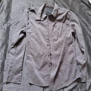 Distillery Apparel slim fit black striped dress shirt